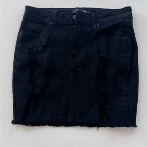 Denim Black Mini Skirt